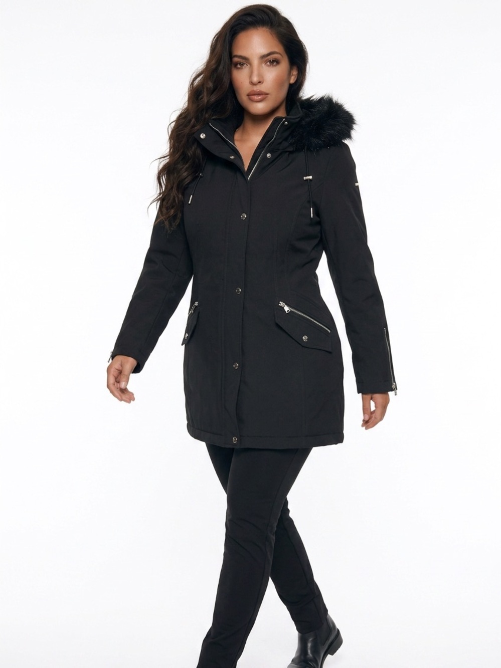 DKNY Quilted Black Jacket XL